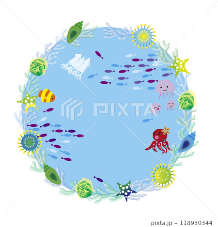 水中フレーム 水中フレーム 118930344