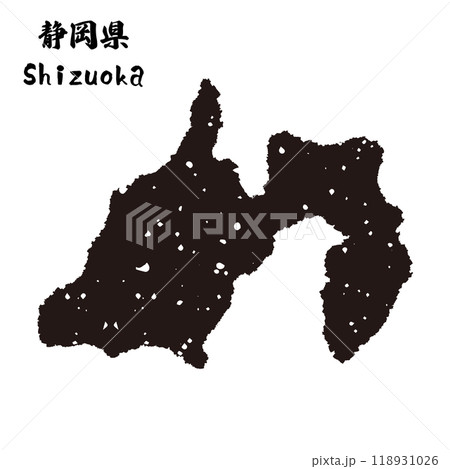 日本_静岡県のスタンプ風シルエット 日本_静岡県のスタンプ風シルエット 118931026