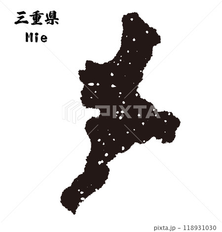 日本_三重県のスタンプ風シルエット 日本_三重県のスタンプ風シルエット 118931030