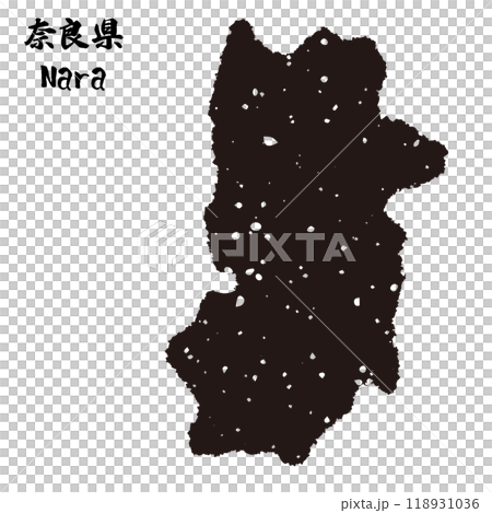 日本_奈良県のスタンプ風シルエット 日本_奈良県のスタンプ風シルエット 118931036