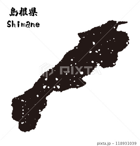日本_島根県のスタンプ風シルエット 日本_島根県のスタンプ風シルエット 118931039