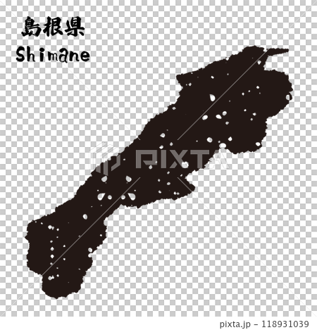日本_島根県のスタンプ風シルエット 日本_島根県のスタンプ風シルエット 118931039