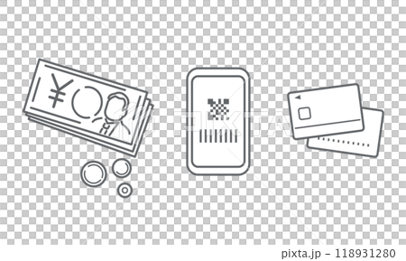Illustration of various payment methods 118931280