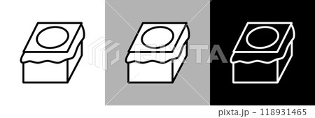 シンプルな線画の携帯トイレのベクターアイコン。 118931465