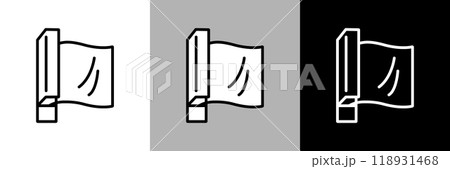 シンプルな線画のラップのベクターアイコン。 118931468