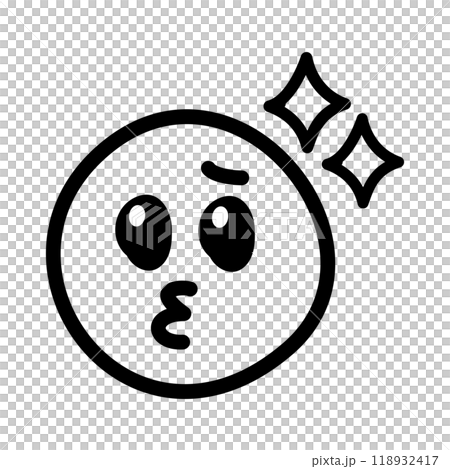 Hand-drawn cute emoticons and emoticons icons - cute, tearful, touching, black Hand-drawn cute emoticons and emoticons icons - cute, tearful, touching, black 118932417