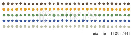 シンプルでかわいい飾り罫ドット 118932441