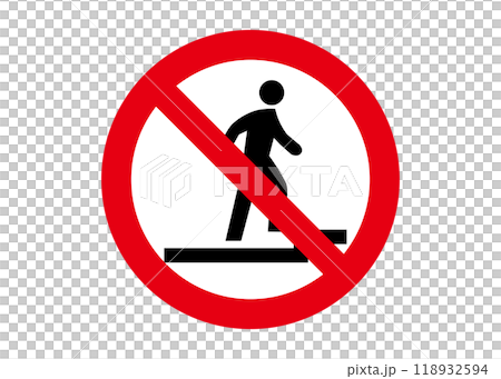 攀爬危險請勿攀爬禁止標記插圖象形圖 118932594