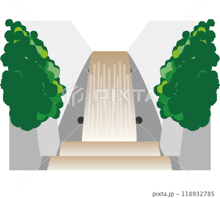 砂防ダム 不透過型砂防堰堤のイラスト素材 [118932785] - PIXTA