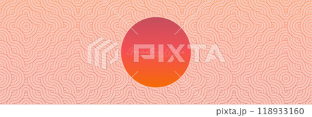 Soft orange and pink wavy geometric seamless pattern. Gentle Asian texture for modern decor and backgrounds. Soft orange and pink wavy geometric seamless pattern. Gentle Asian texture for modern decor and backgrounds. 118933160