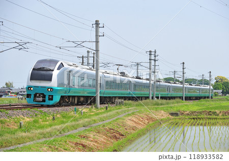 常磐線 赤塚ー内原 JR東日本 E653系 K301編成(勝田) フレッシュひたち 常磐線 赤塚ー内原 JR東日本 E653系 K301編成(勝田) フレッシュひたち 118933582
