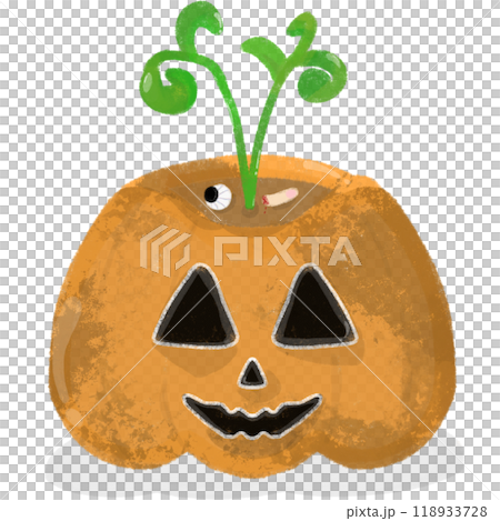 Pumpkin-shaped pot for planting trees 118933728