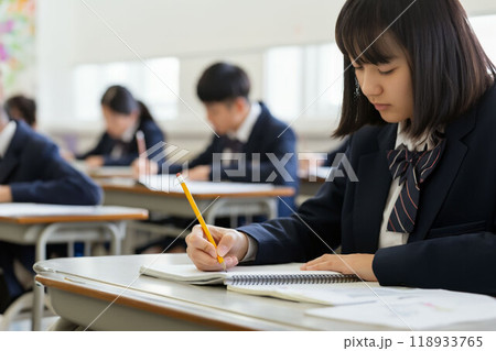 勉強する女子学生 勉強する女子学生 118933765