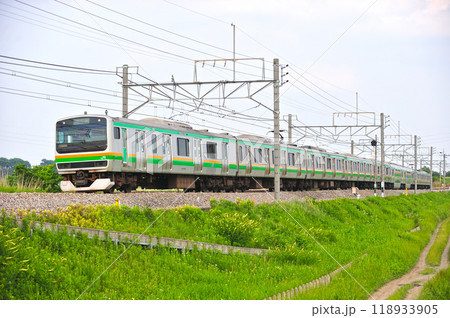 高崎線　岡部ー深谷　JR東日本　E231系1000番台　K-34編成（国府津） 118933905
