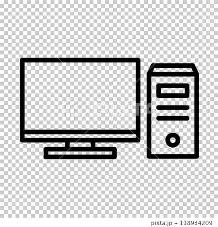パソコンのアイコン。 パソコンのアイコン。 118934209