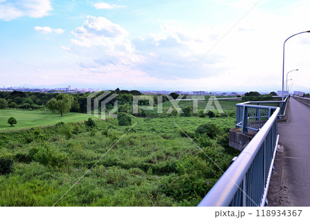 荒川上江橋からの眺め　 国道16号からの風景 118934367