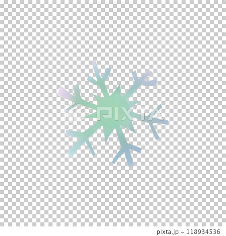 Watercolor snowflakes, snow, and winter that look like they come out of a picture book 118934536