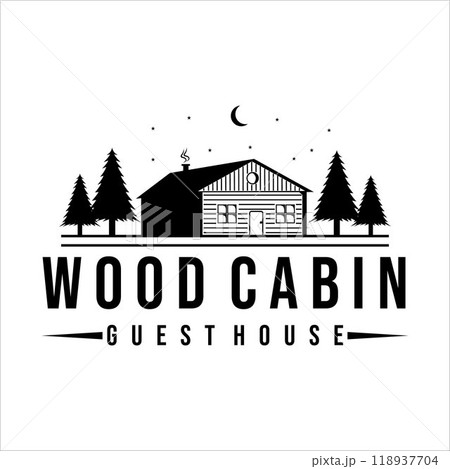 wood cabin or cottage logo vintage vector illustration design. guest house for tourism or traveler logo concept design. cabin or cottage for business logo concept design wood cabin or cottage logo vintage vector illustration design. guest house for tourism or traveler logo concept design. cabin or cottage for business logo concept design 118937704