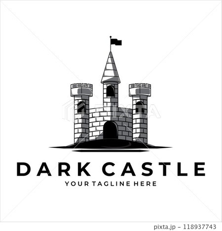 castle vintage logo vector illustration design castle vintage logo vector illustration design 118937743