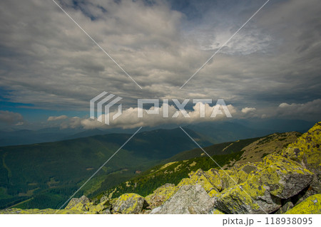 Beautiful clouds over the mountains 118938095