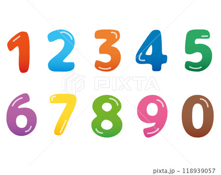 ぷっくり数字セット 118939057
