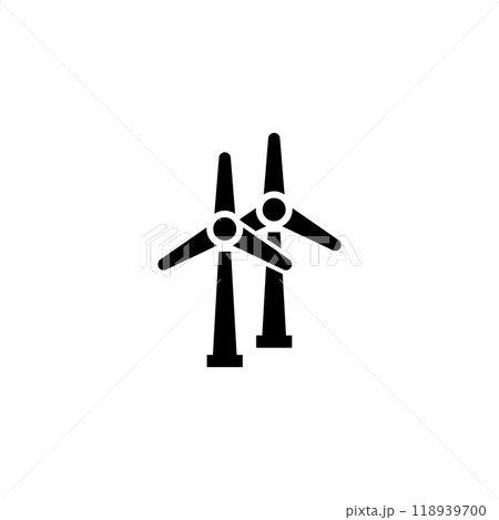 Modern wind turbine icon representing sustainable energy resources Modern wind turbine icon representing sustainable energy resources 118939700