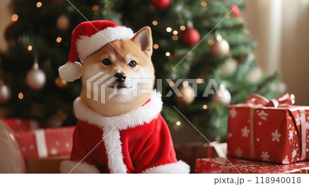 柴犬のサンタクロース generative ai 柴犬のサンタクロース generative ai 118940018