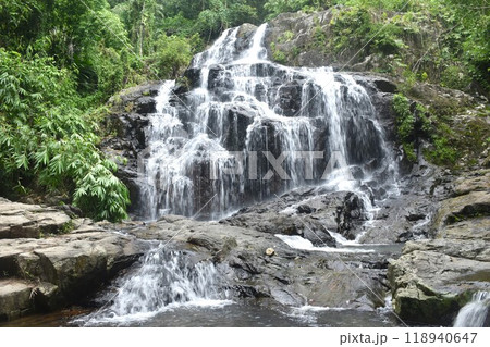 Sa Lad Dai waterfalll in forest at Banna travel location on Thailand Sa Lad Dai waterfalll in forest at Banna travel location on Thailand 118940647
