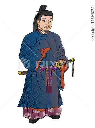 源融　河原左大臣の夏の冠直衣姿 118940734