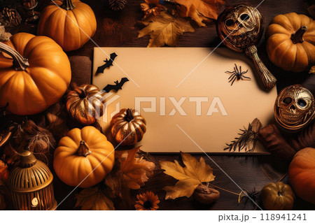 ハロウィンのメッセージボード 118941241