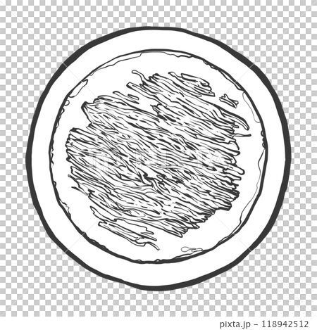醤油ラーメンの手書き筆絵風イラスト 118942512