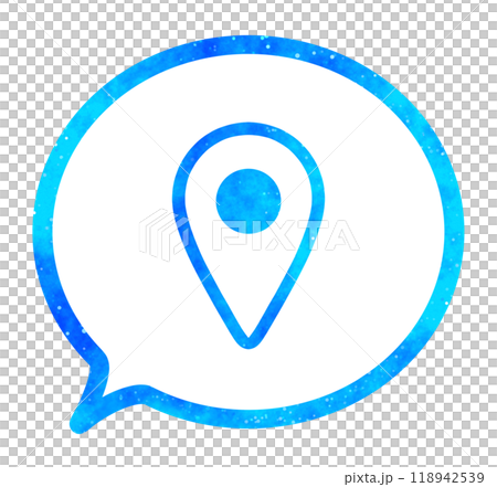 Blue starry sky | Map icon speech bubble Blue starry sky | Map icon speech bubble 118942539
