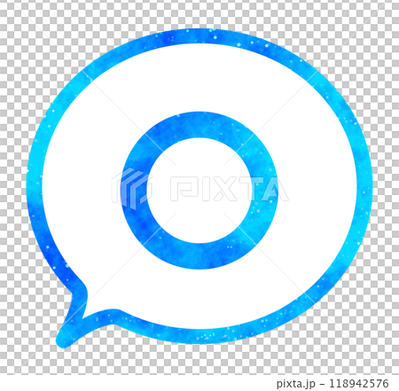 Blue starry sky | Speech bubble with circle mark 118942576