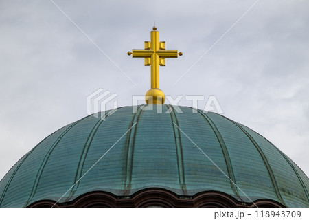 Dome of Saint Sava church, one of the biggest Orthodox Christian churches in the world in Belgrade, Serbia Dome of Saint Sava church, one of the biggest Orthodox Christian churches in the world in Belgrade, Serbia 118943709