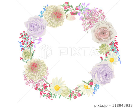 宝石のような花のリース 118943935