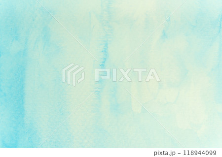 Close up of water color strokes painting on paper. Green and blue Watercolor. Close up of water color strokes painting on paper. Green and blue Watercolor. 118944099