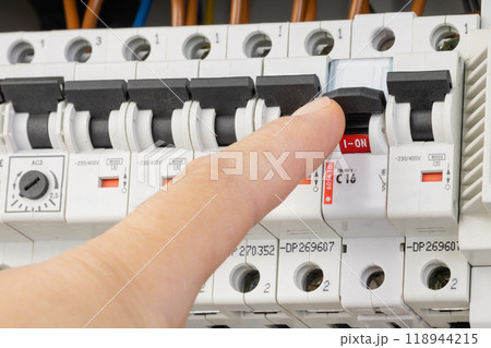 Testing circuits with probes in an electrical panel 118944215