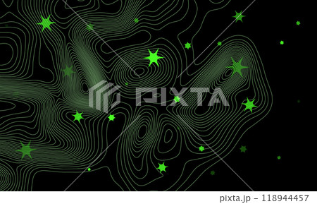 Star funky line retrofuturism. Abstract retro wave lines. Metaverse y2k background. 118944457