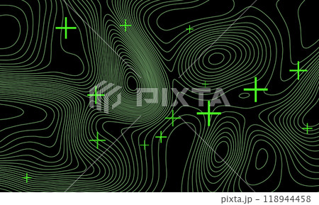 Star funky line retrofuturism. Abstract retro wave lines. Metaverse y2k background. 118944458