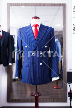 Chic Male costume on a mannequin in men clothing store Chic Male costume on a mannequin in men clothing store 118944678