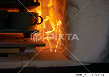 Many rustic clay in the kiln Many rustic clay in the kiln 118944812
