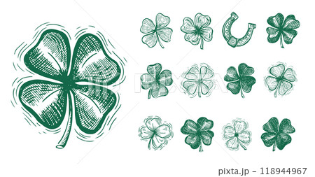 St. Patrick's Day set. Hand drawn illustrations St. Patrick's Day set. Hand drawn illustrations 118944967