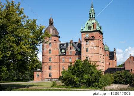 Castle of Vallo, Denmark on a sunny summer day. Royal Denmark. Castle of Vallo, Denmark on a sunny summer day. Royal Denmark. 118945001