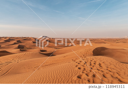 The Empty Quarter, or Rub al Khali - The world's largest sand desert in Dubai. The Empty Quarter, or Rub al Khali - The world's largest sand desert in Dubai. 118945311