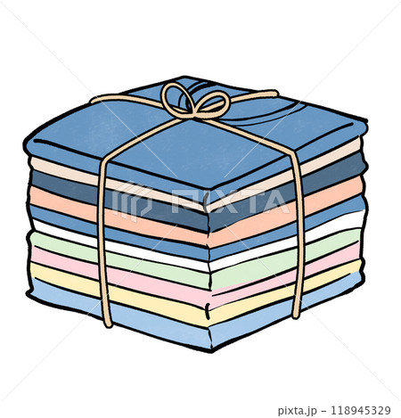 まとめた古布のイラスト 118945329