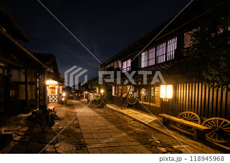 Magome-Juku at Night in Japan Magome-Juku at Night in Japan 118945968