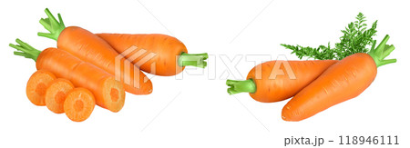 Carrot isolated on white background with full depth of field 118946111