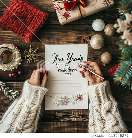 New Year's resolutions. New Year's resolutions. 118946271