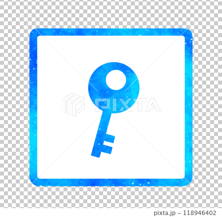 青い星空｜鍵アイコン 118946402