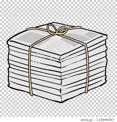 Illustration of newspapers gathered together 118946997
